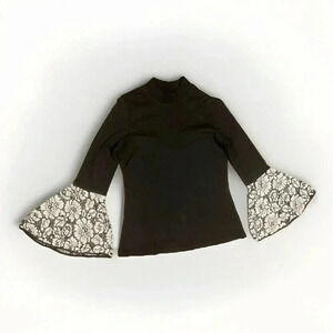 Berek Women’s‎ Black, Long Sleeve Flare, Blouse, Top, Medium ￼